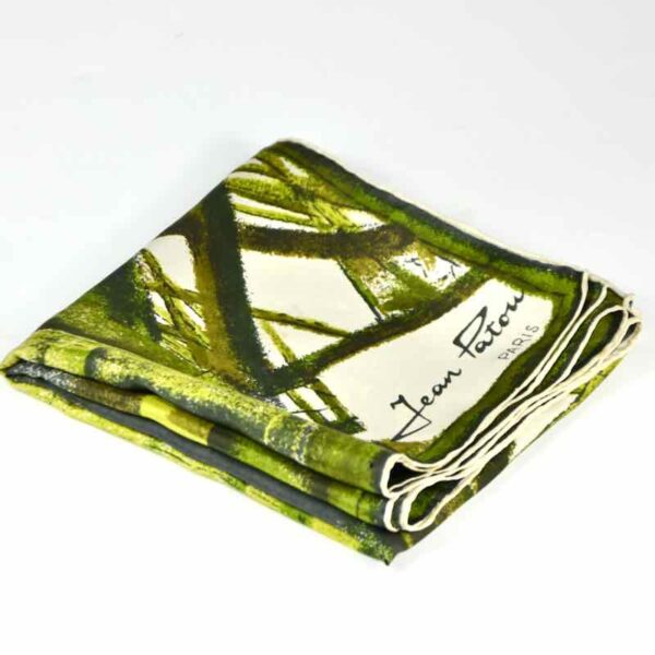 Jean Patou silk scarf, bamboo jungle, 1960s - Image 3