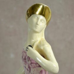 Marcel Renson Art Deco craquele sculpture 1929 Venetian lady (2)