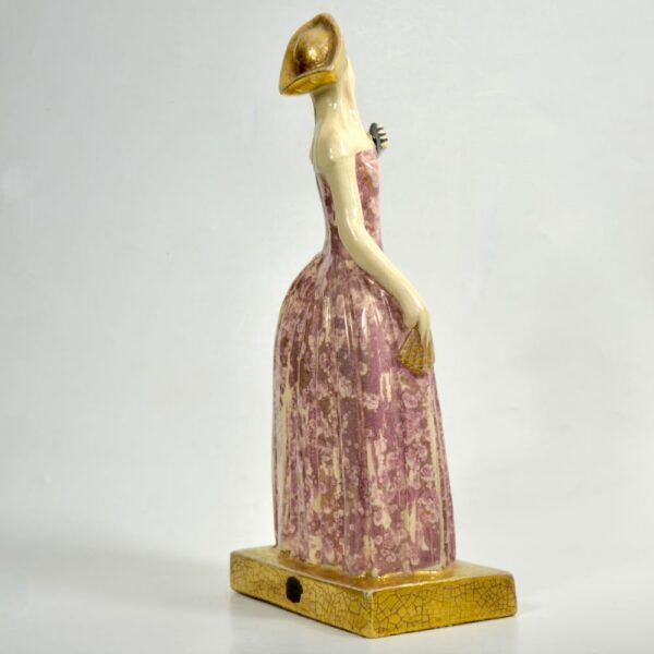 Marcel Renson Art Deco craquele sculpture 1929 Venetian lady (7)