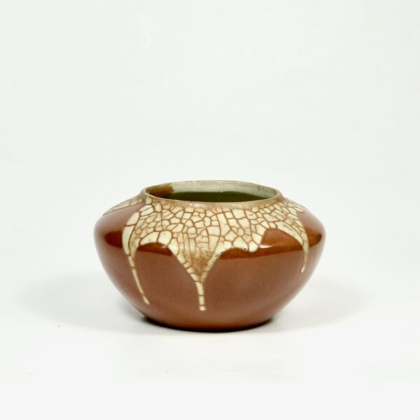 Leon Pointu vase peau de serpent stoneware French art deco ceramic 1