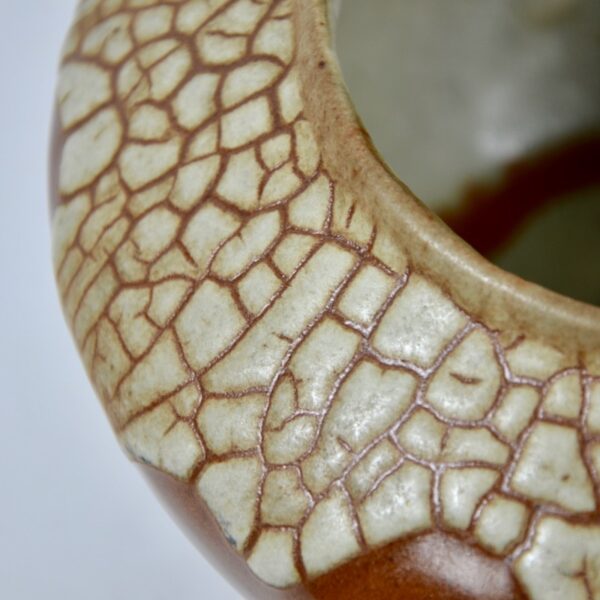 Leon Pointu vase peau de serpent stoneware French art deco ceramic 3