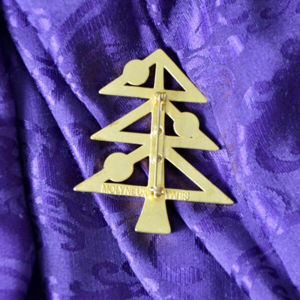 Molyneux Paris Christmas tree brooch pin 1970s