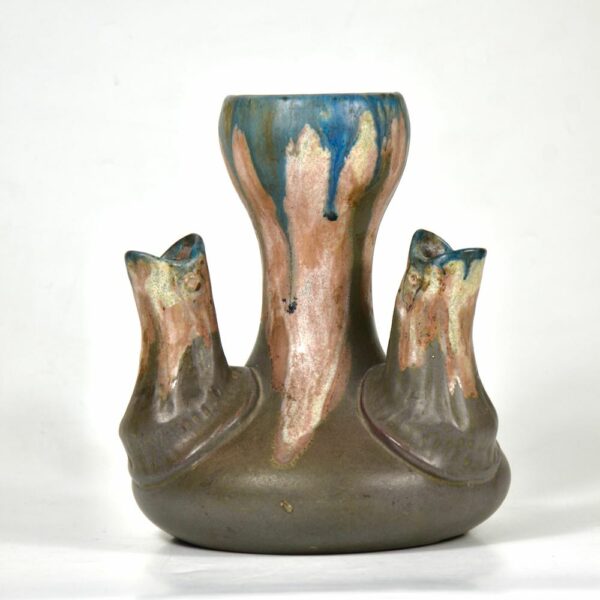 Early Art Deco stoneware vase Maury Puisaye France 1920 1