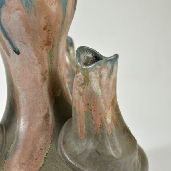 Early Art Deco stoneware vase Maury Puisaye France 1920 6