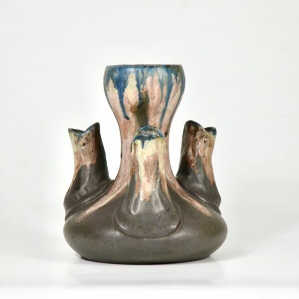 Early Art Deco stoneware vase Maury Puisaye France 1920