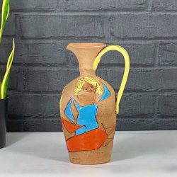 Fratelli Fanciullacci vase, vintage Italian pottery vase, fantastic mid century pottery jug