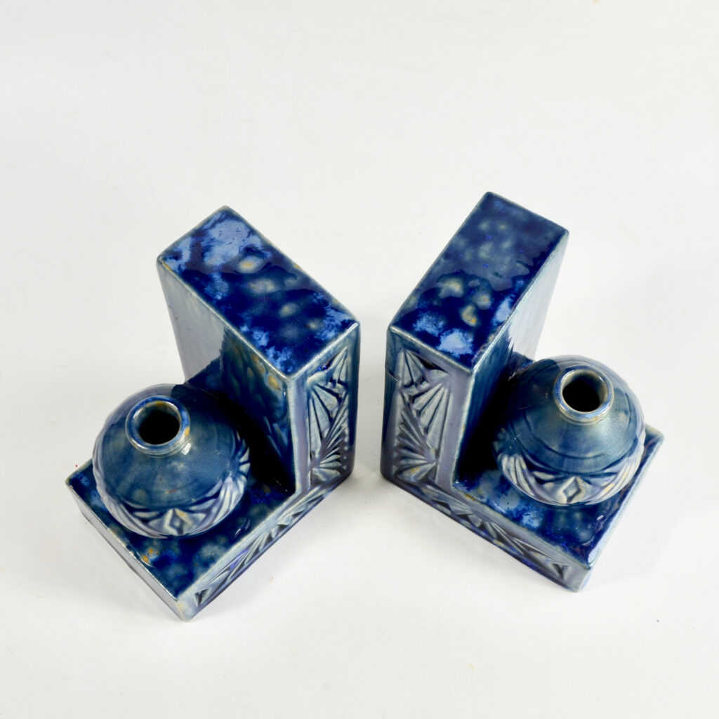 Pierrefonds Bookends c19101920 Art Nouveau Divine Style French