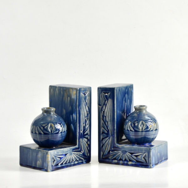 Pierrefonds Bookends c1910-1920 Art Nouveau