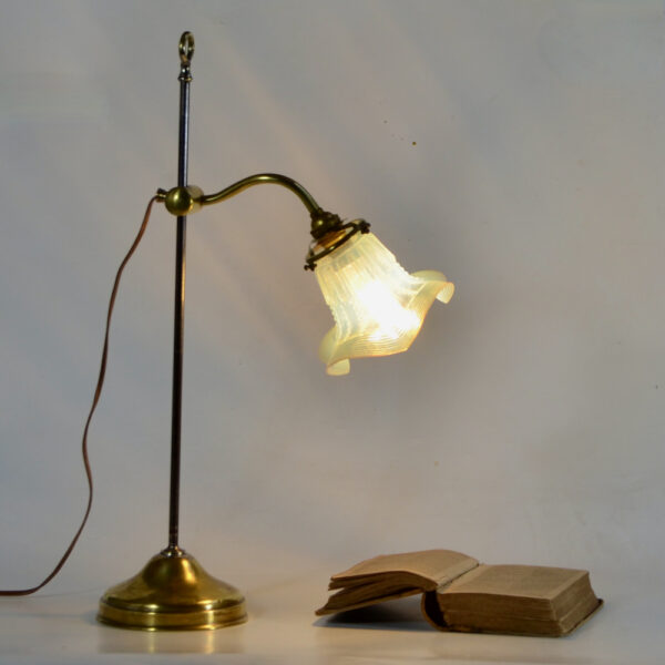 Vintage Art Deco brass table lamp, 1930