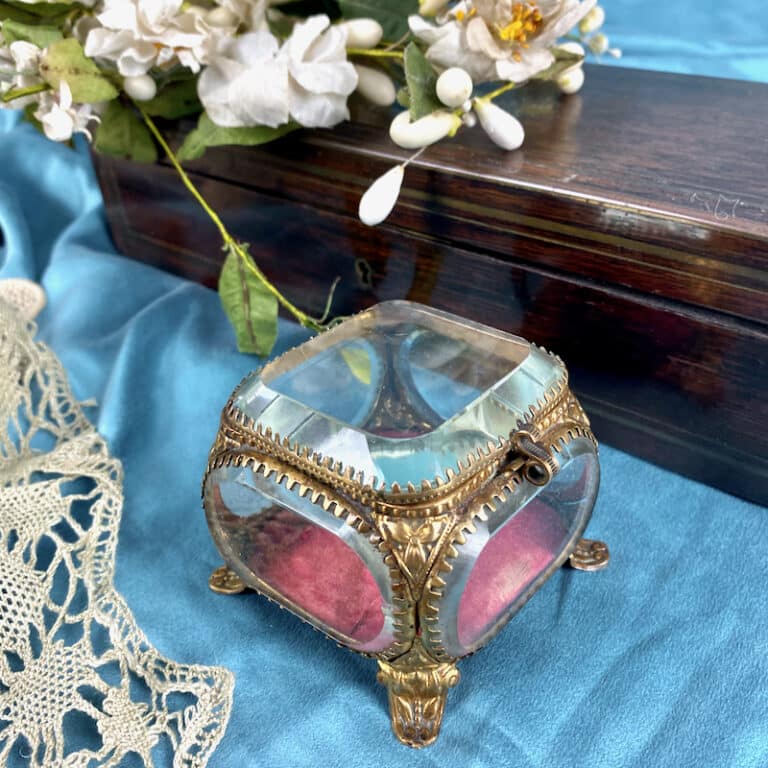 Antique bevelled glass jewel box | Divine Style French Antiques