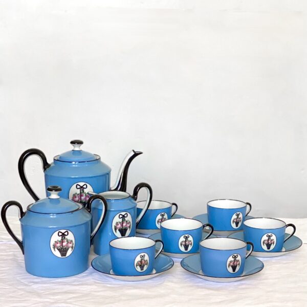 art deco Limoges porcelain coffee service 15 piece