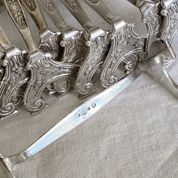 12 Gallia Christofle knife rests, set of cutlery rests, knife holders, 1920s silver plated, French tableware