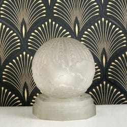 Art deco globe table lamp, veilleuse