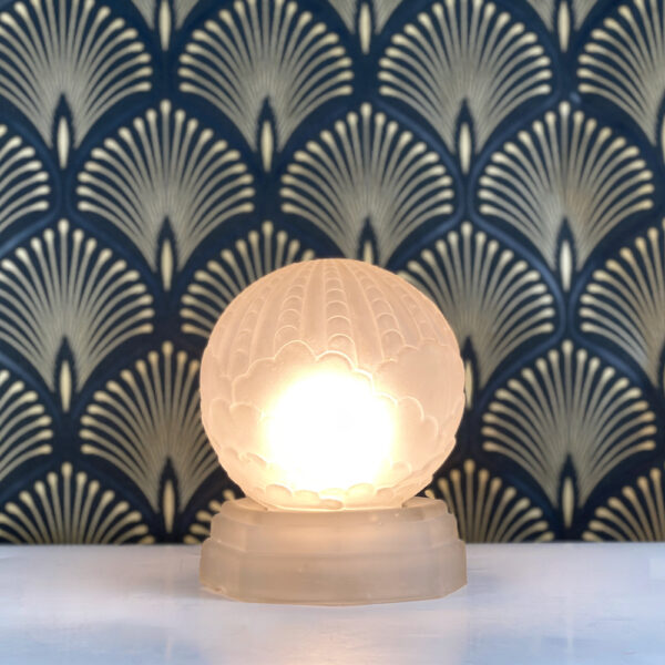 Art deco globe table lamp, veilleuse