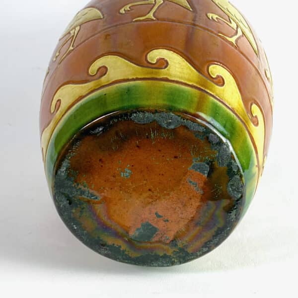 Kortrijk Flemish Art nouveau vase, Laigniel Belgium 1900 1