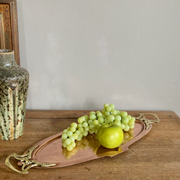 WMF Art Nouveau tray brass and copper tray, jugendstil tray, Austrian copper tray, Art Nouveau tray, Arts and Crafts copper, Celtic details, signed WMF