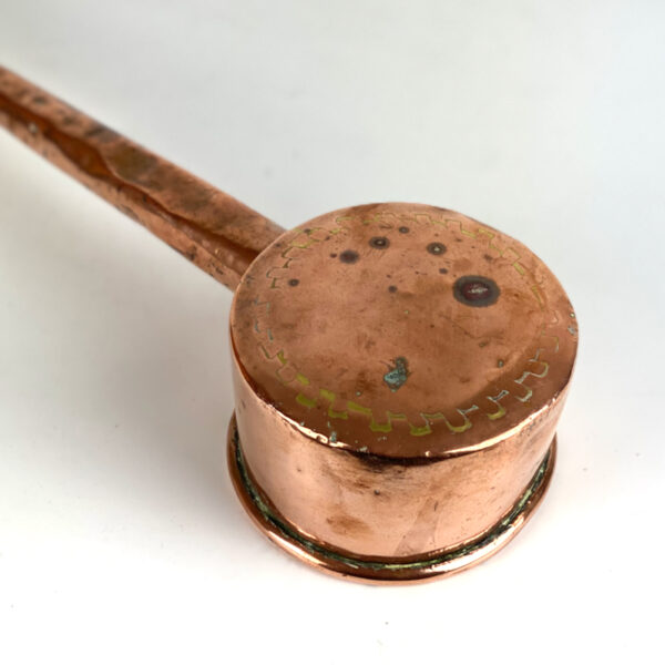 Antique Basque copper ladle or Kopetxa, zurubita, 19thc