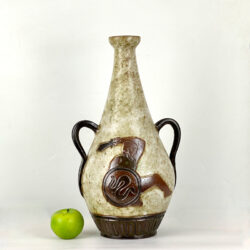 Large Roger Guerin stoneware vase, Bouffioulx Belgium pottery