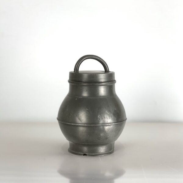 Antique pewter broth pot, 19thc bouillon soup pot, sustanteur pot , French country decor