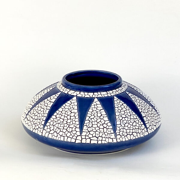 Saint-Clement-art-deco-vase-1930s-French-art-deco-French-ceramist-large-green-vase-French-faience-vase-French-antique-vase