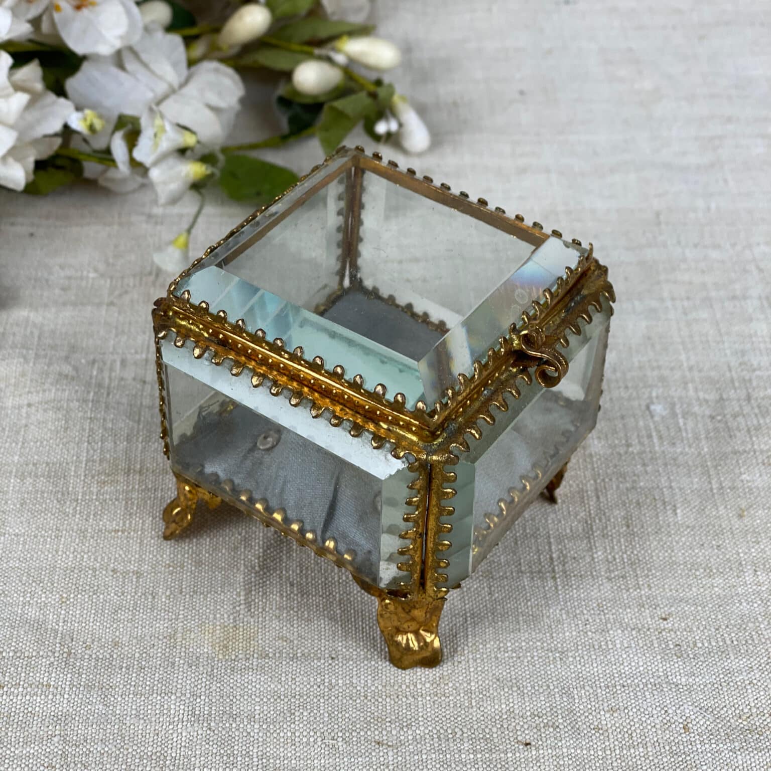 Antique bevelled glass jewel box or reliquary - Divine Style French ...