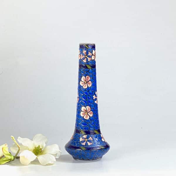 Leune Art Deco vase by LEUNE in enamelled glass vase, French antique, 1920s art glass
