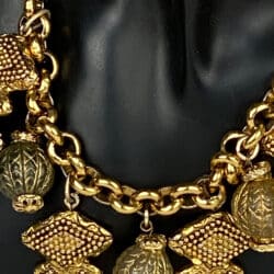 Vintage Franck Herval pendant necklace, Made in France 1980s costume jewellery (1)