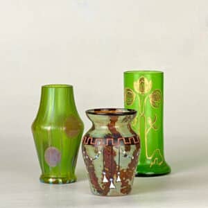 antique art nouveau art deco miniature glass vase
