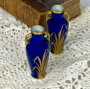 art deco minature porcelain vases limoges porcelain