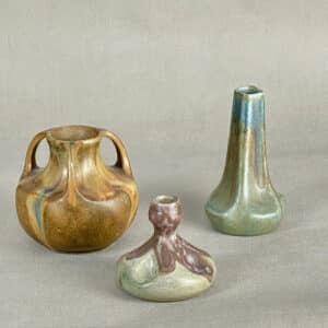 french art deco stoneware vases, miniature vases
