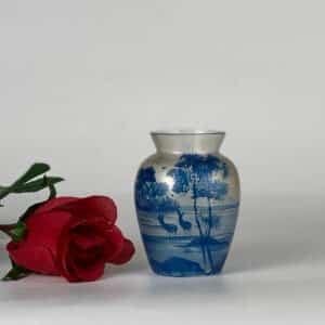 miniature french art deco glass vase