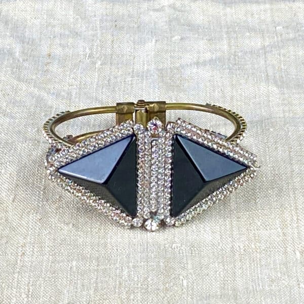 Art Deco Czech crystal paste parure 1930s bracelet (4)
