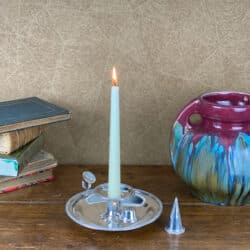 Christofle chamberstick, 3 piece candle holder silver plate (6)