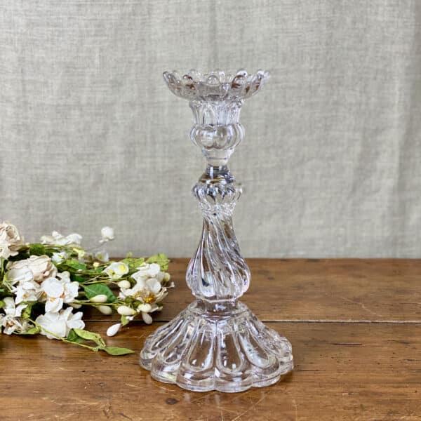 Baccarat crystal candlestick 19th century candle holder (2)