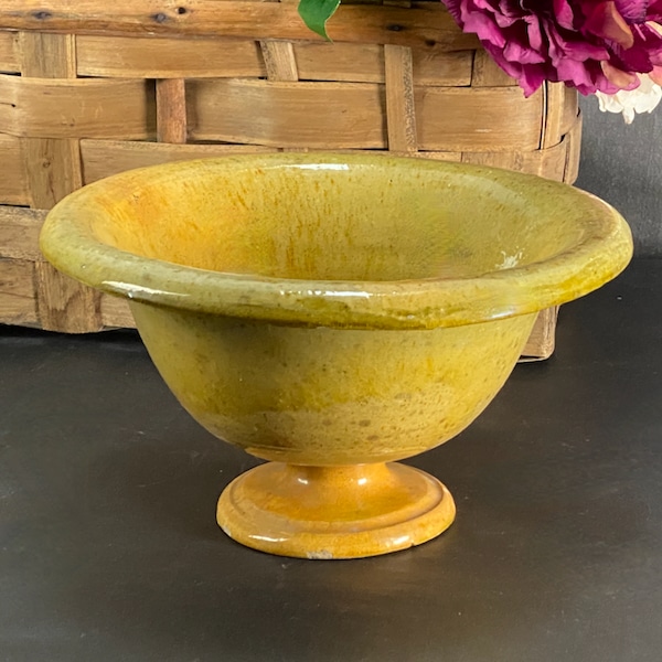 antique-19th-century-french-provencal-fruit-bowl-yellow-glaze-french-compotier