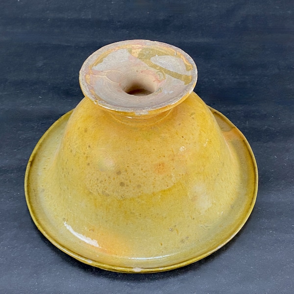 antique-19th-century-french-provencal-fruit-bowl-yellow-glaze-french-compotier,Provencal pottery, Rustic decor (1)