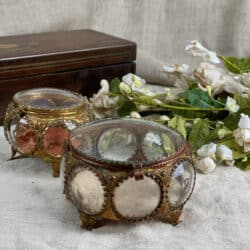Large Napoleon III box, antique French glass box, antique bevelled glass box, French ormolu box, 19th century jewellery box, antique French keepsake box, reliquary box 4
