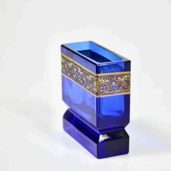 moser Carlsbad cobalt blue card holder cigarette holder 1920s 3