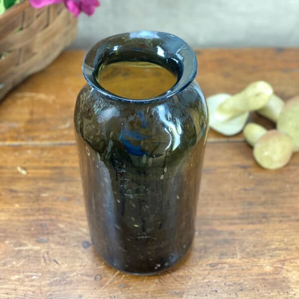18th century blown glass truffle jar (5)