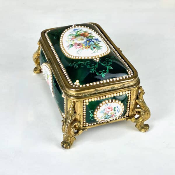 19thc French enamel and ormolu-mounted jewellery casket attrib jean-Pierre Tahan 4