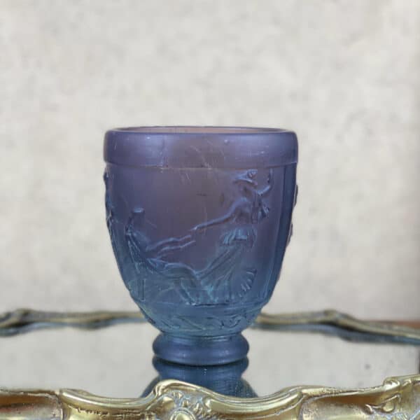 Georges De Feure Art Nouveau glass vase,French Art Nouveau glass, french pressed glass