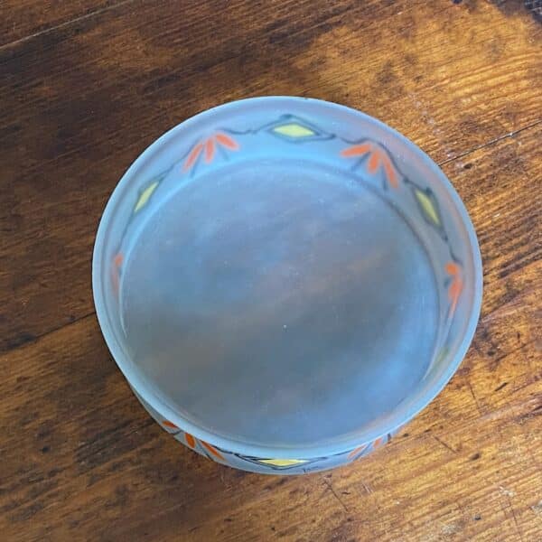 Legras glass enamelled bowl (4)