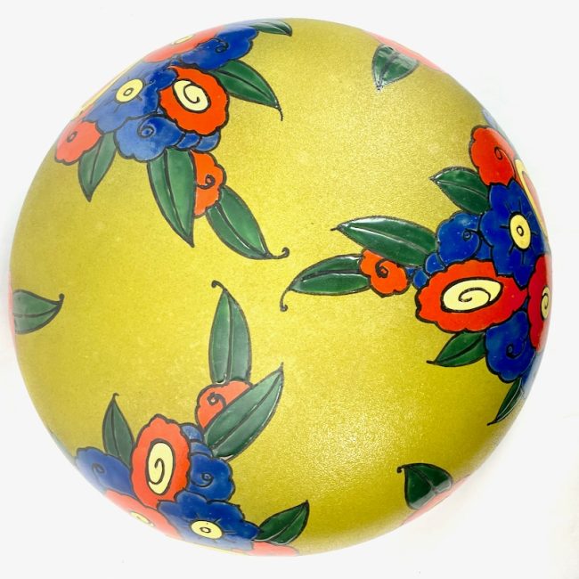 Maison Leune French Art Deco Enamelled Chandelier 1920s (6)