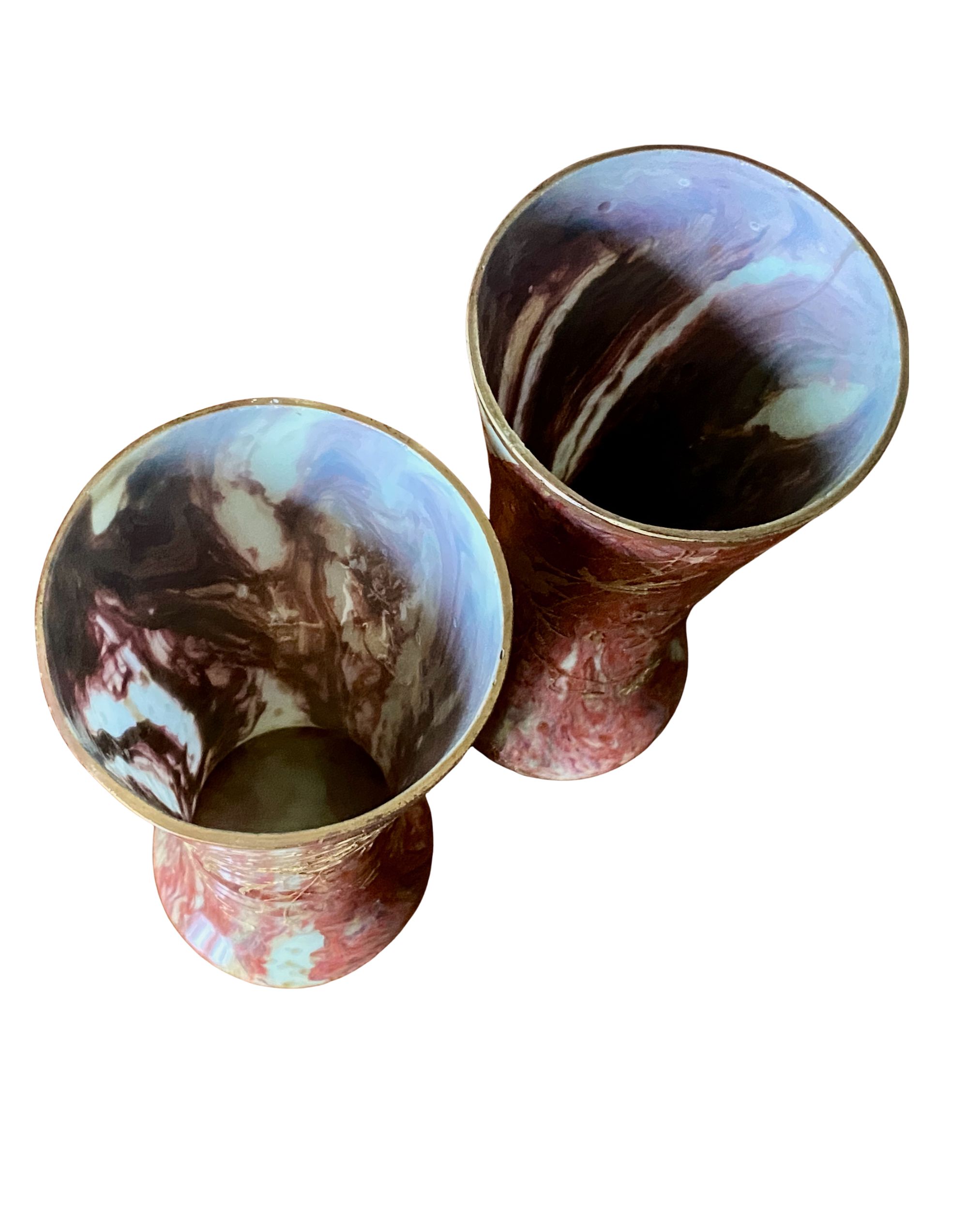 Legras art nouveau vases pair