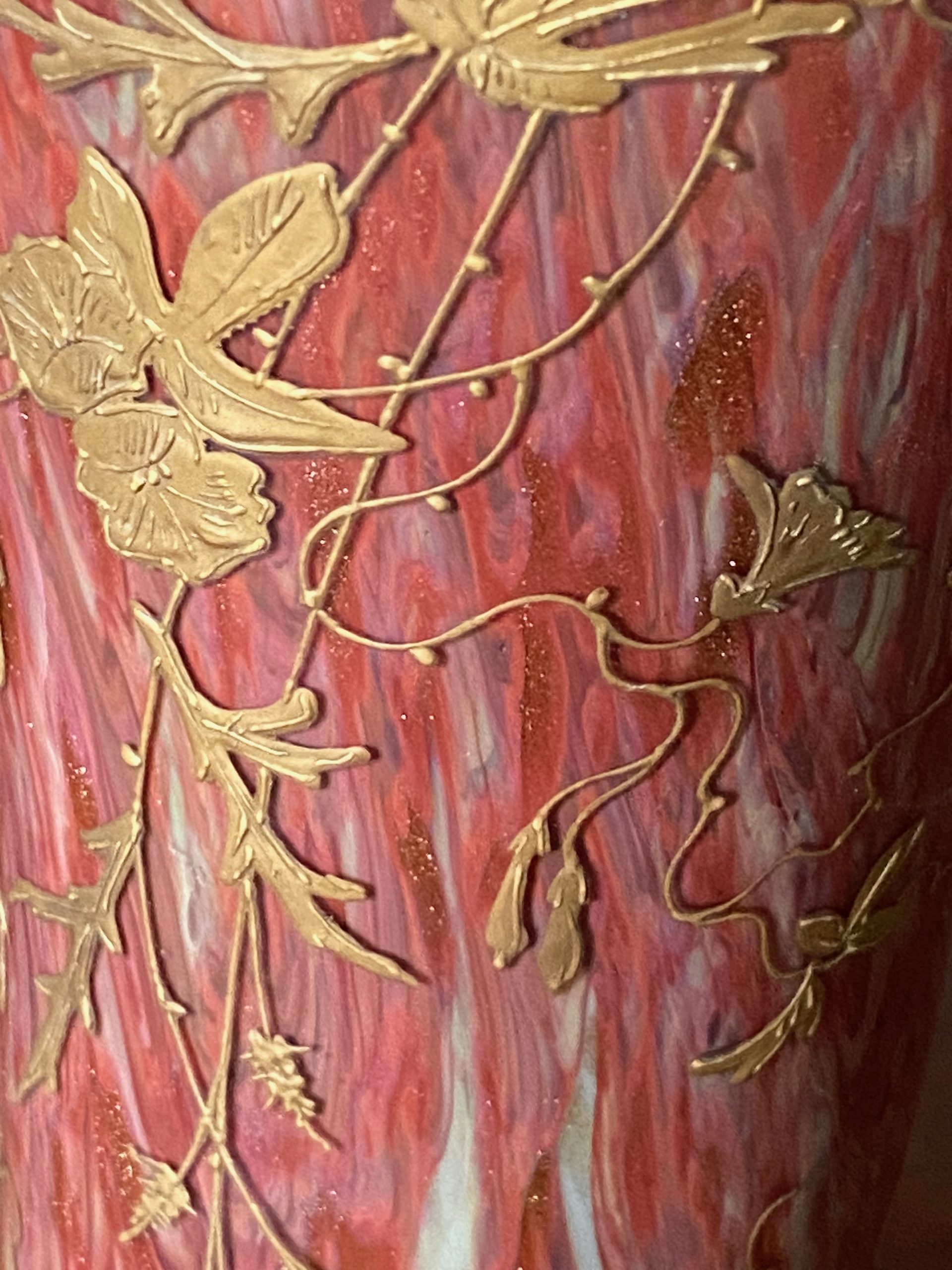 Legras art nouveau vases pair 19th century glass